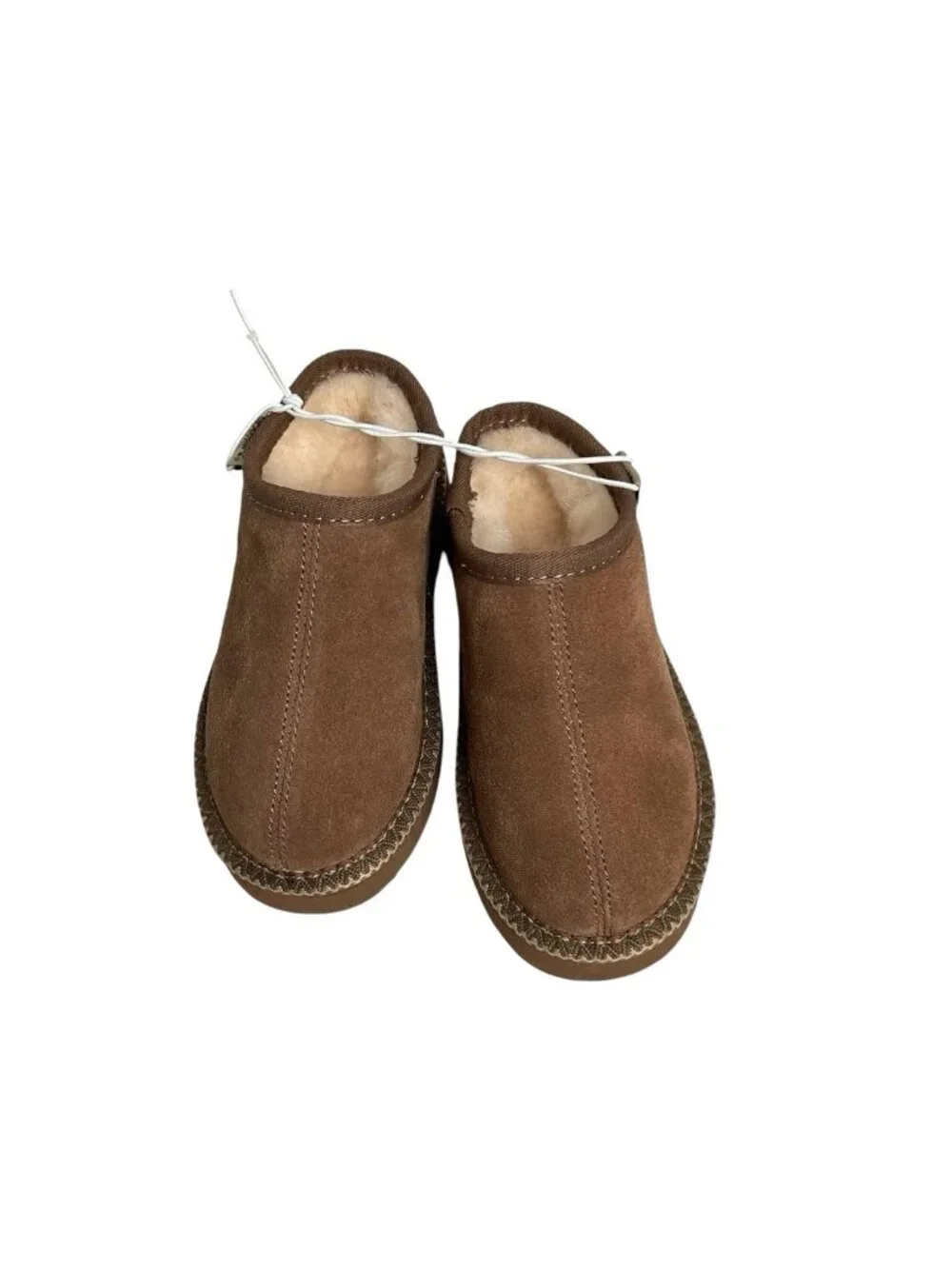 BEARPAW Brown Solid Platform Slipper Kids Size 12